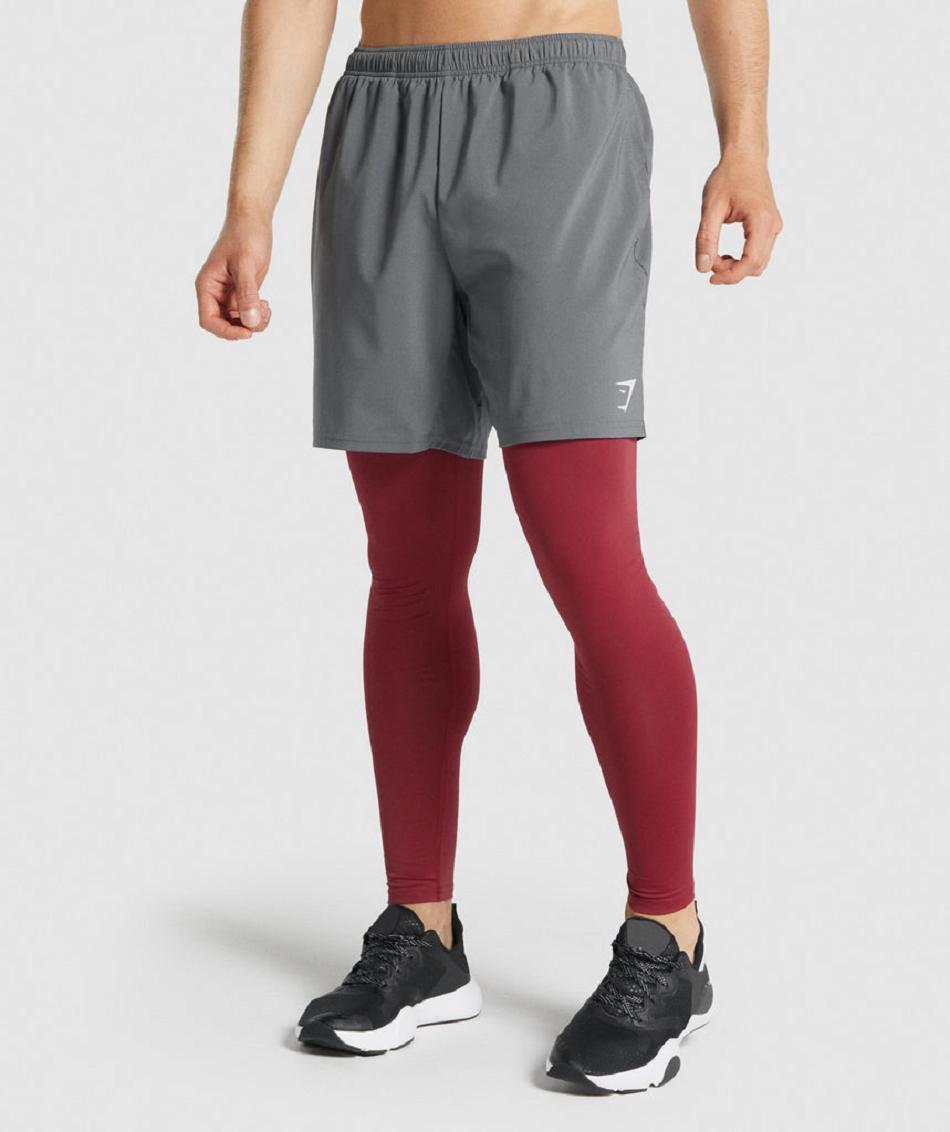 Gymshark Element Baselayer Muške Tajice Bordo | HR 2216KOR